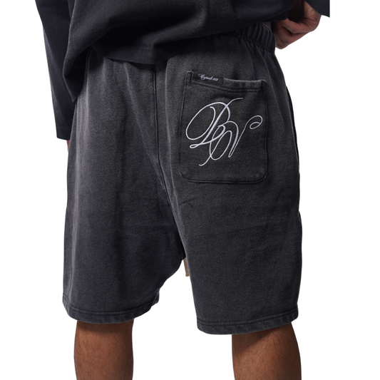Modern Art Shorts | Washed Black