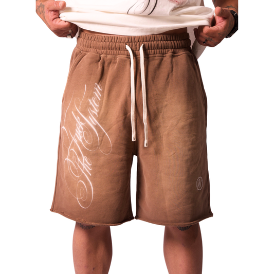 BELOV | F*ck The System Shorts - Brown